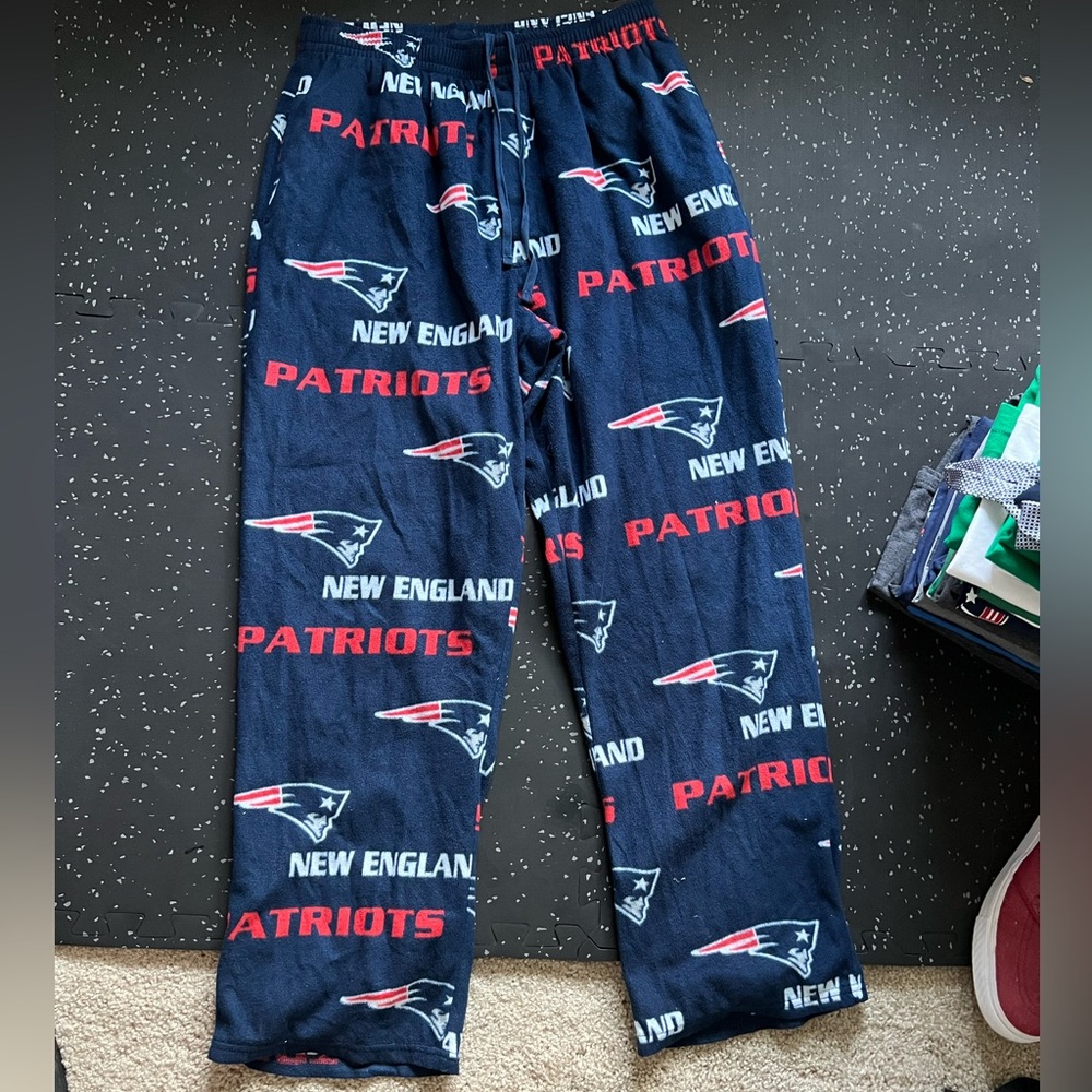 New England Patriots navy blue pajama pants - perfect for the Patriots fan!